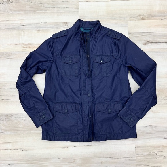 Southern Tide Hudson Waxed Cotton Navy Blue Classic Jacket Sz Small waterproof - Picture 4 of 6